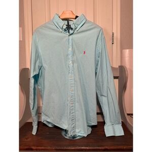 Polo Ralph Lauren Men’s Button Down Size XL Blue/White Checkered